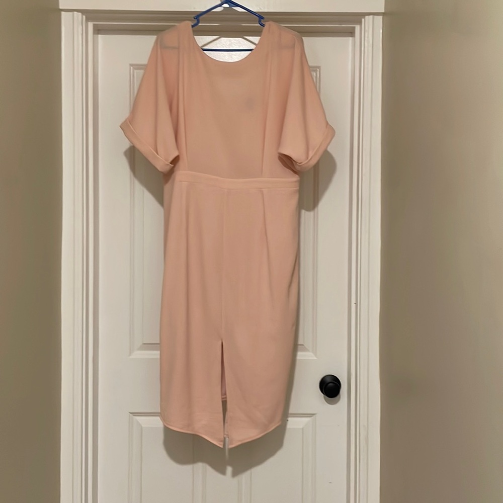Pink midi dress